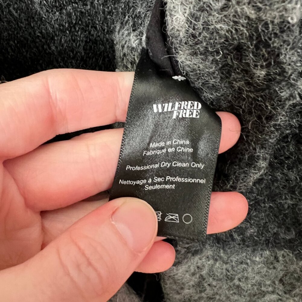 Aritzia Wilfred Free Wool Plaid Jacket Pea Coat Oversized Trench Shacket Classic - Picture 6 of 8
